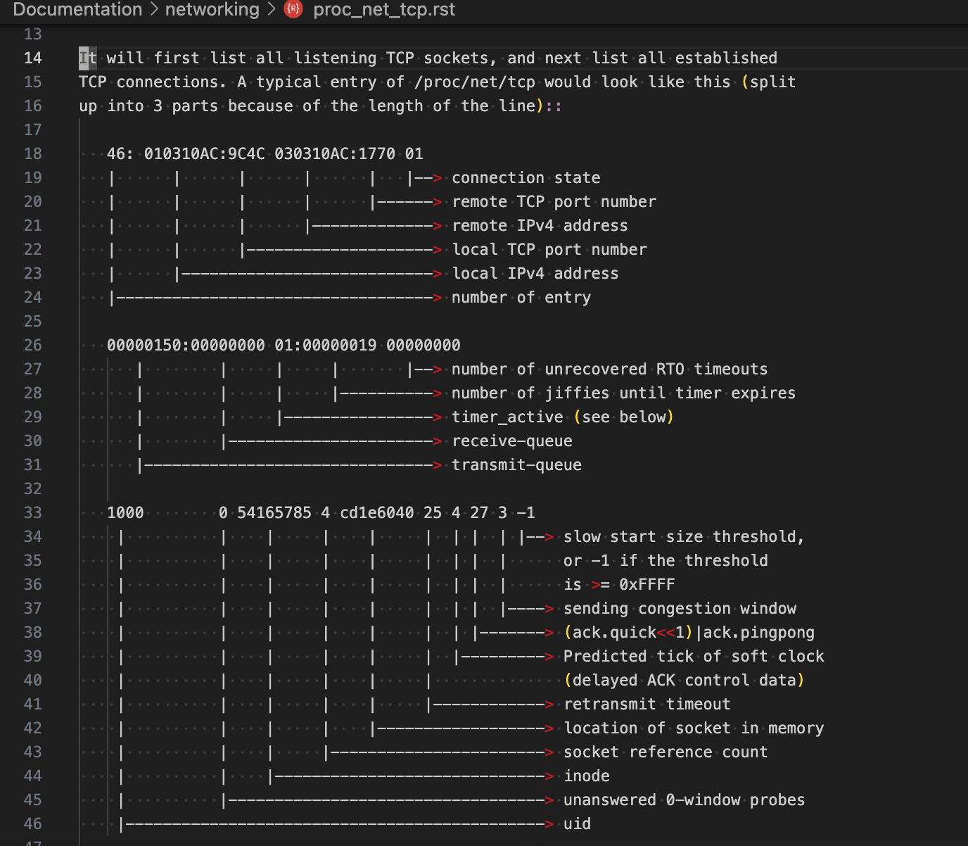 /proc/net/tcp文件格式