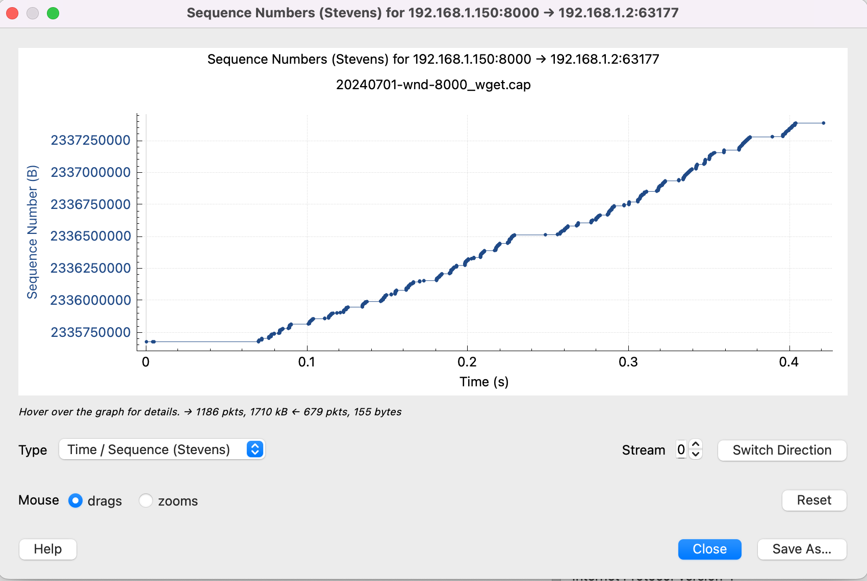 tcp time/sequence stevens图